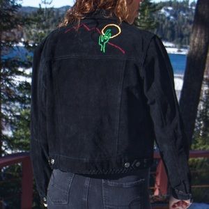 Hand Embroidered Suede Jacket